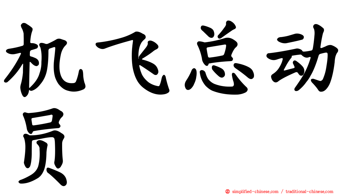 机飞总动员　　